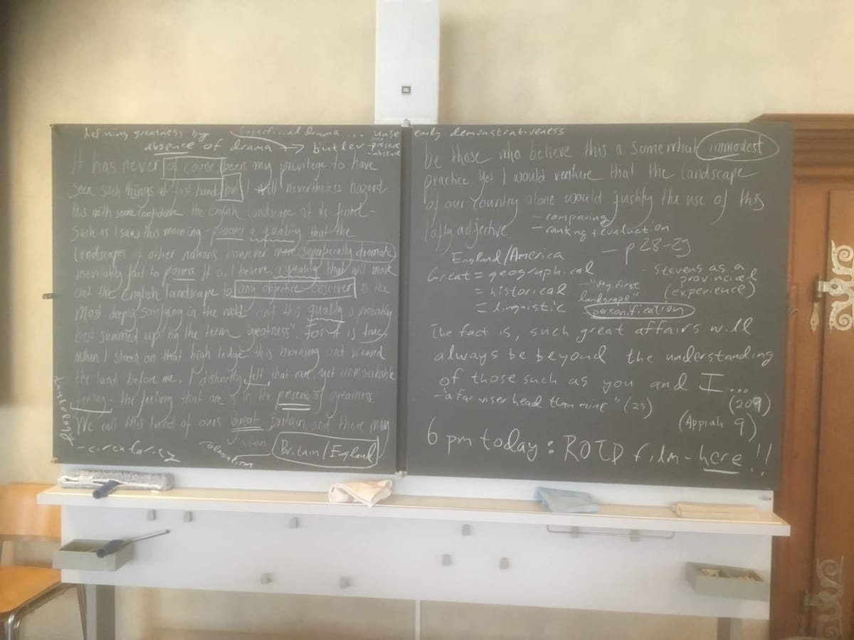 "It has never, of course, been my privilege": A blackboard on Kazuo Ishiguro's "The Remains of the Day"