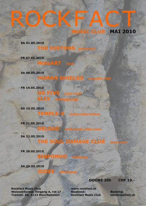 Rockfact in May (Human Shields on May 8)